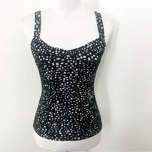 White House Black Market Women’s XS Classy Abstract Sleeveless Blouse Tank EUC